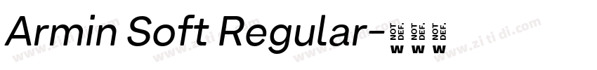 Armin Soft Regular字体转换